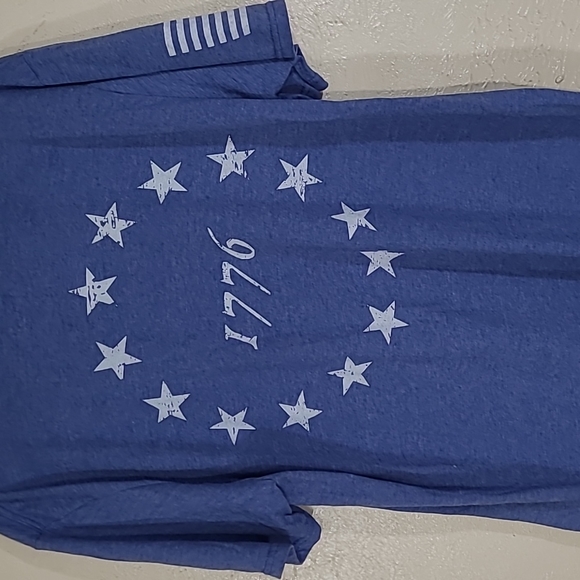 Blue 2AUSA 1776 patriot American flag size XL crewneck t-shirt - Picture 7 of 7
